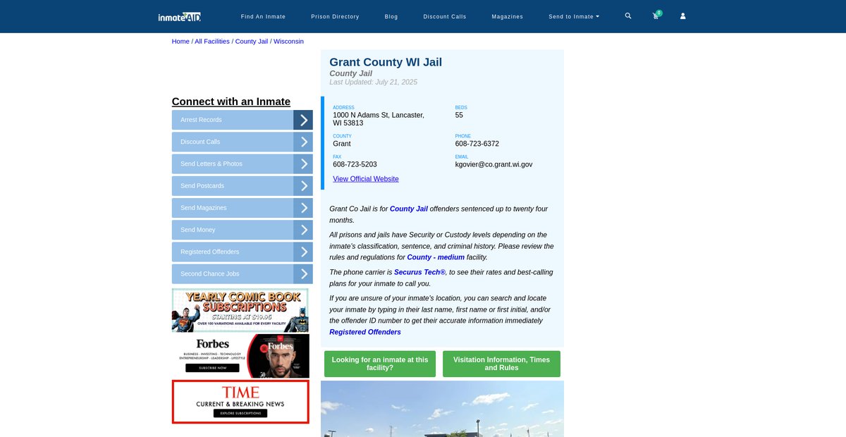 Preview of inmateaid.com