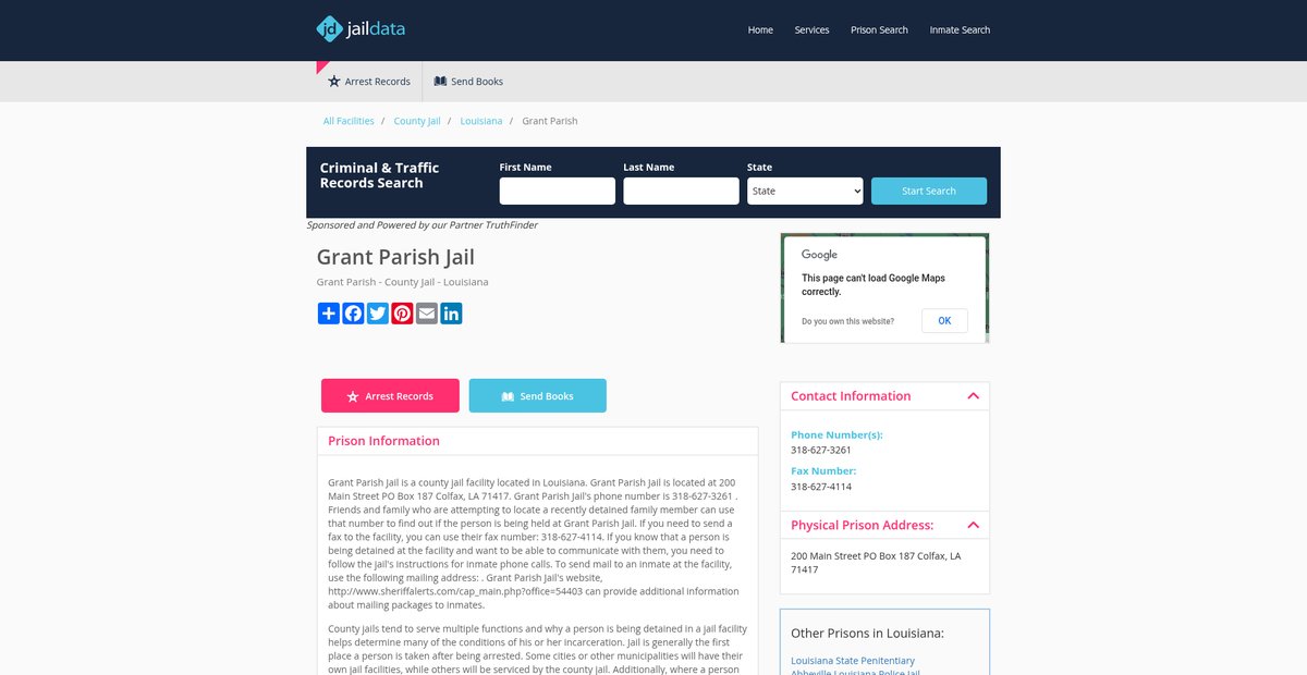Preview of jaildata.com
