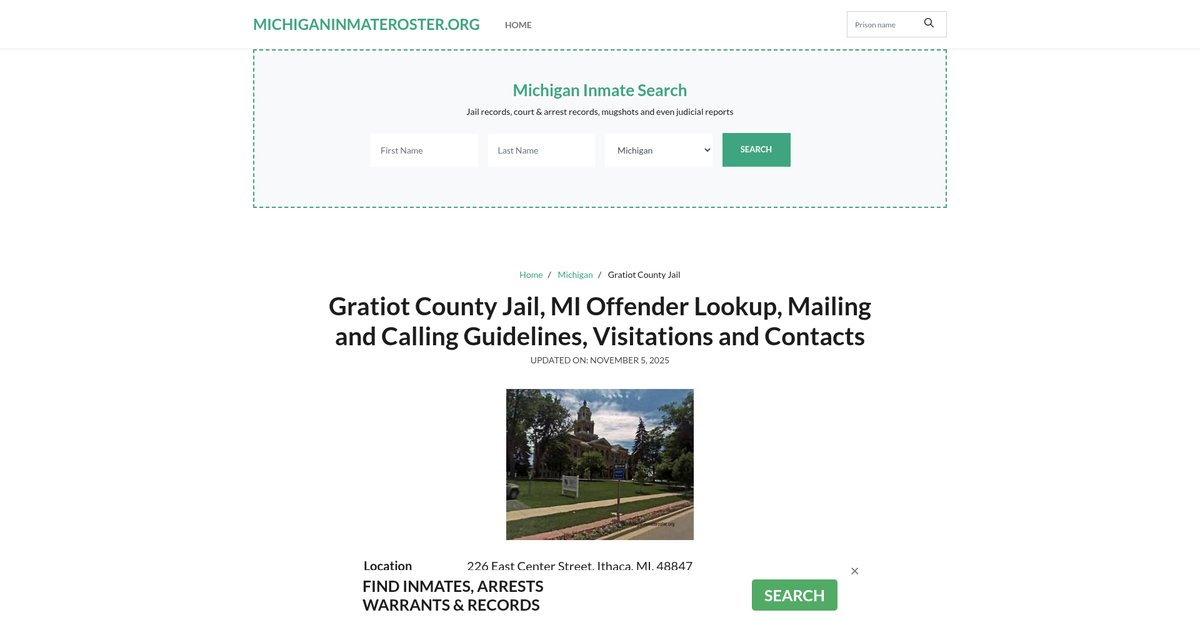 Preview of michiganinmateroster.org