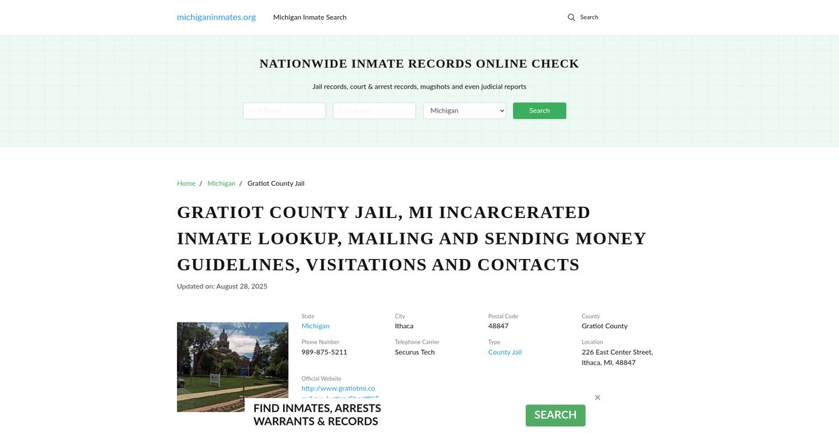 Preview of michiganinmates.org