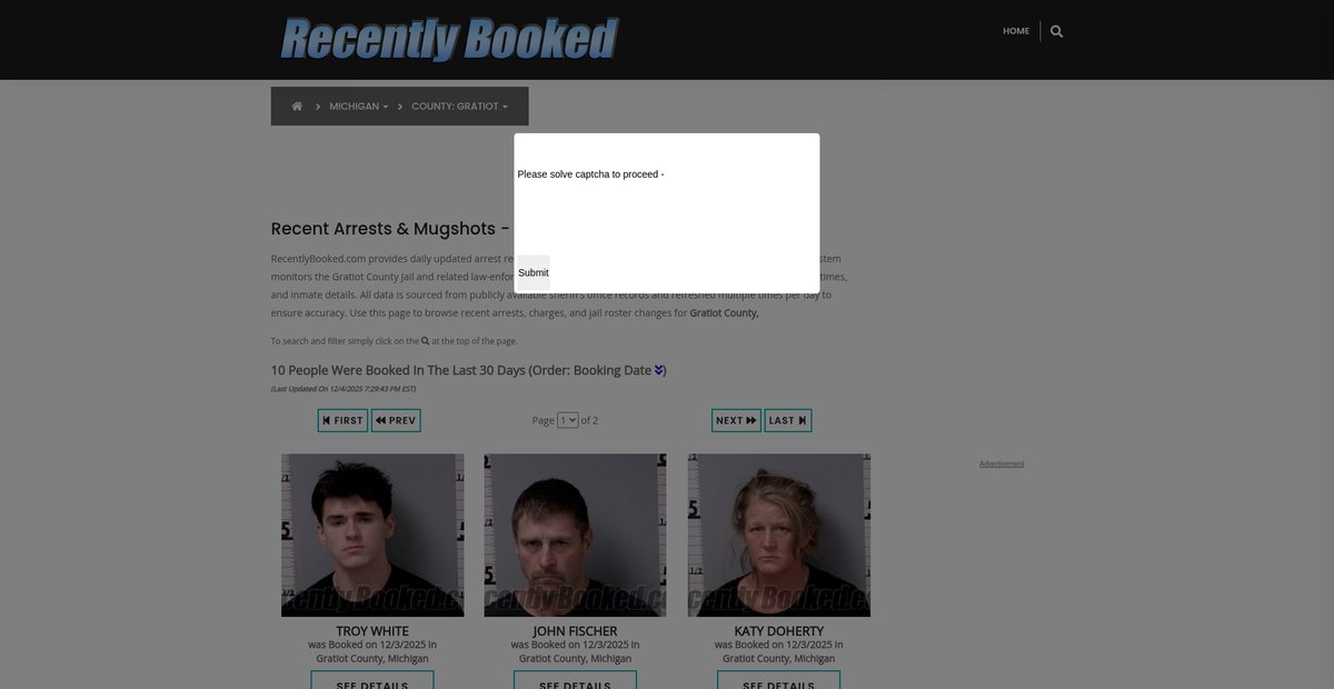 Preview of recentlybooked.com