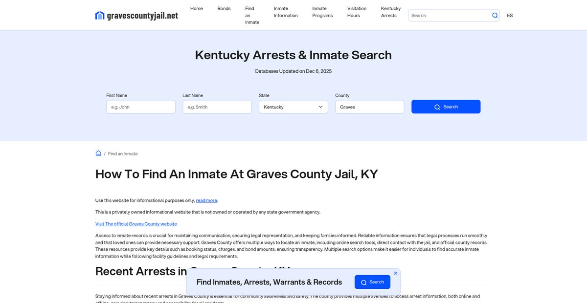 Preview of gravescountyjail.net