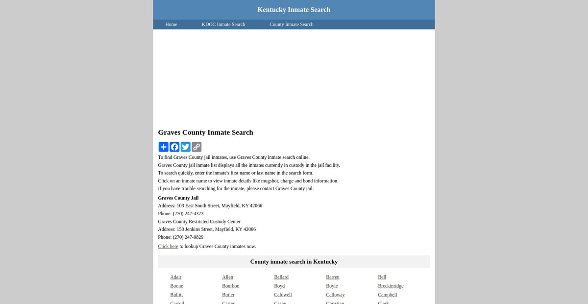 Preview of inmatesearchkentucky.org