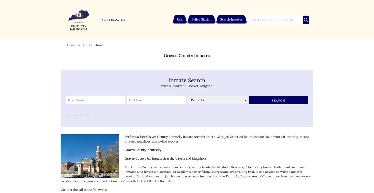 Preview of kentuckyjailroster.com