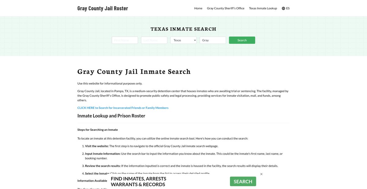 Preview of graycountyjail.org