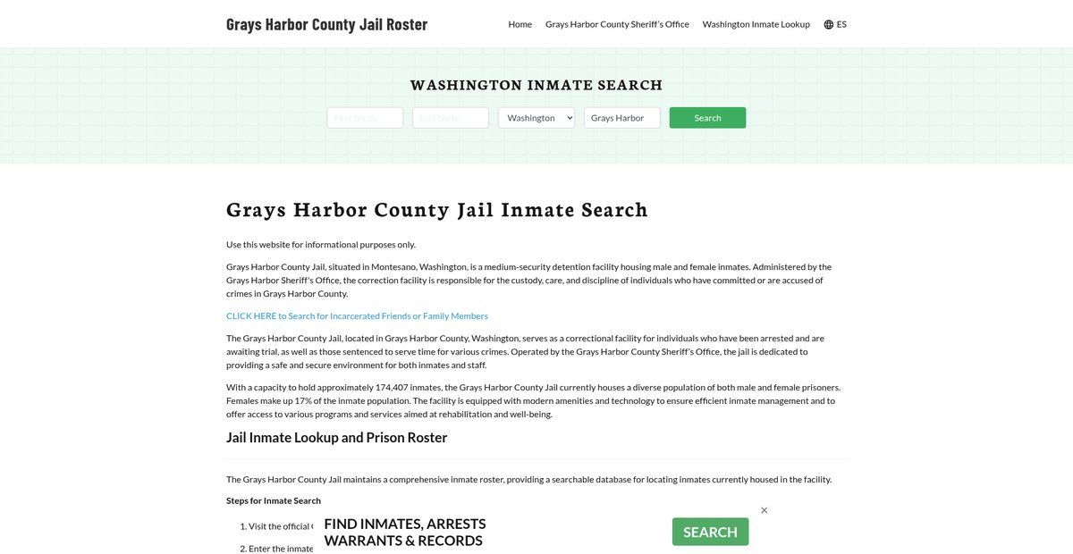 Preview of graysharborcountyjail.org