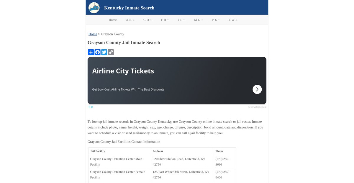 Preview of inmatesearchky.org