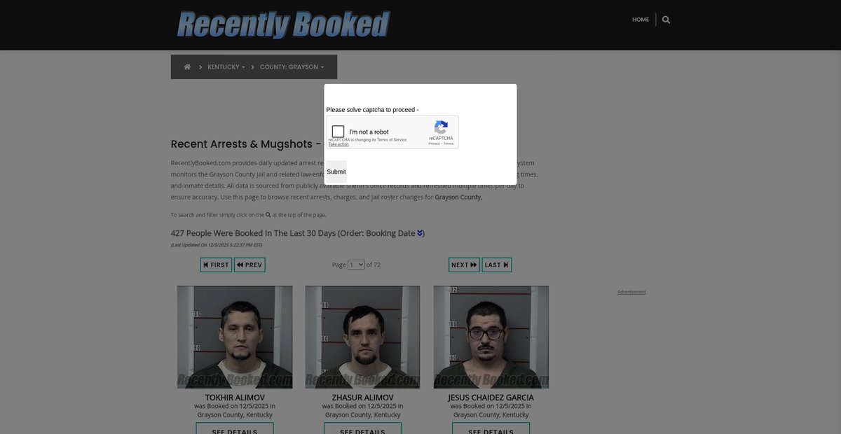 Preview of recentlybooked.com