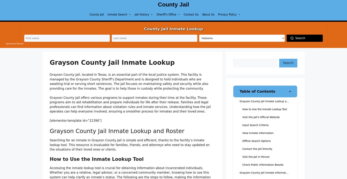 Preview of grayson.countyjail.org