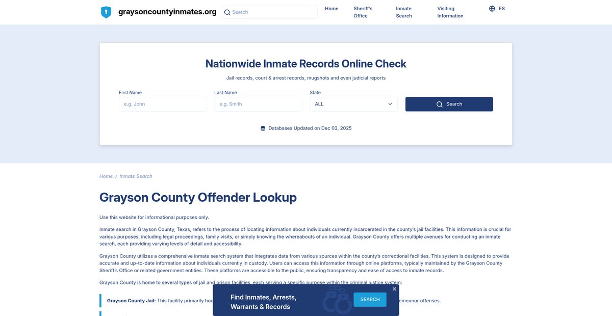 Preview of graysoncountyinmates.org