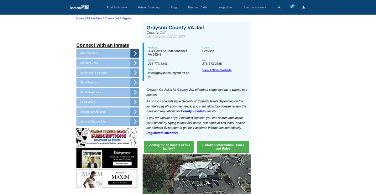 Preview of inmateaid.com