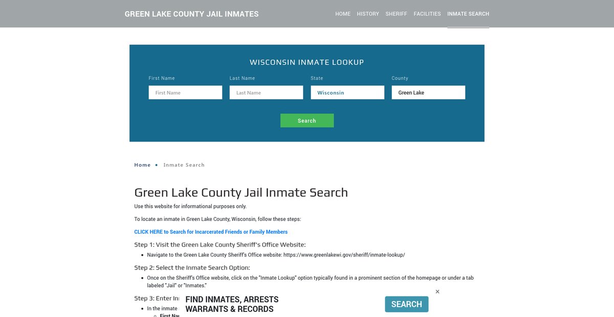 Preview of greenlakejailroster.org