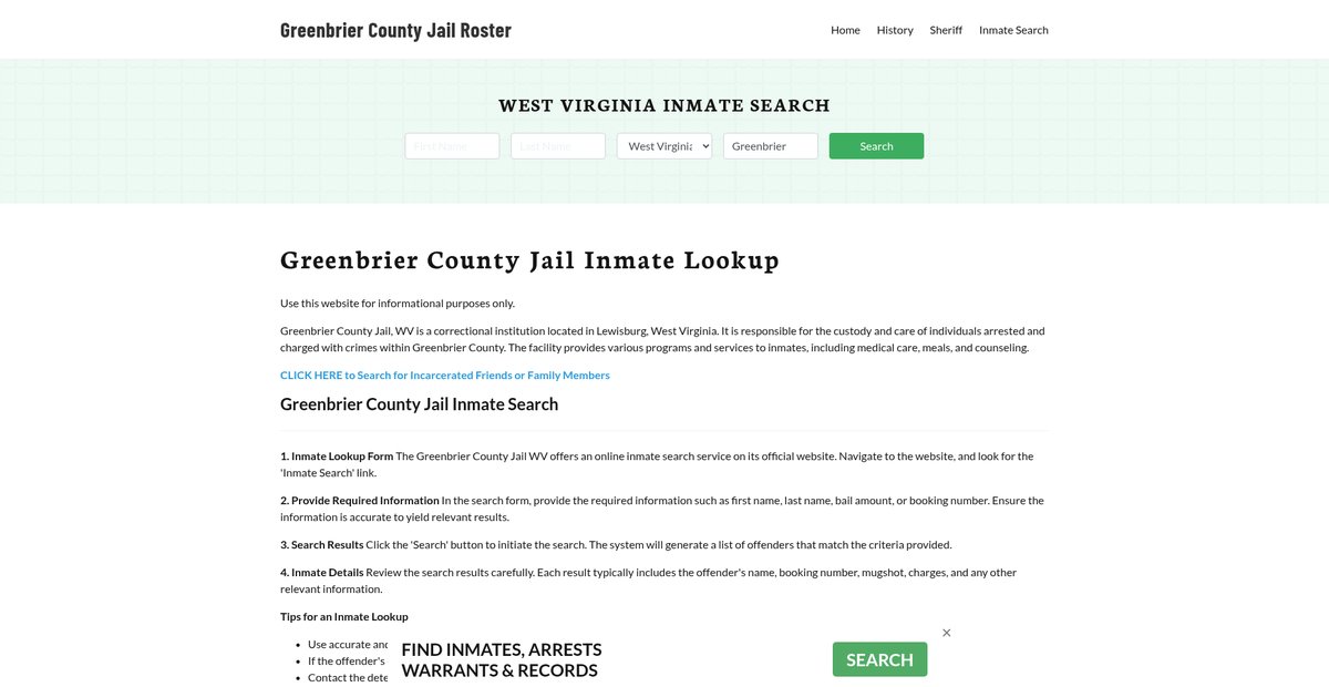 Preview of greenbriercountyjail.org