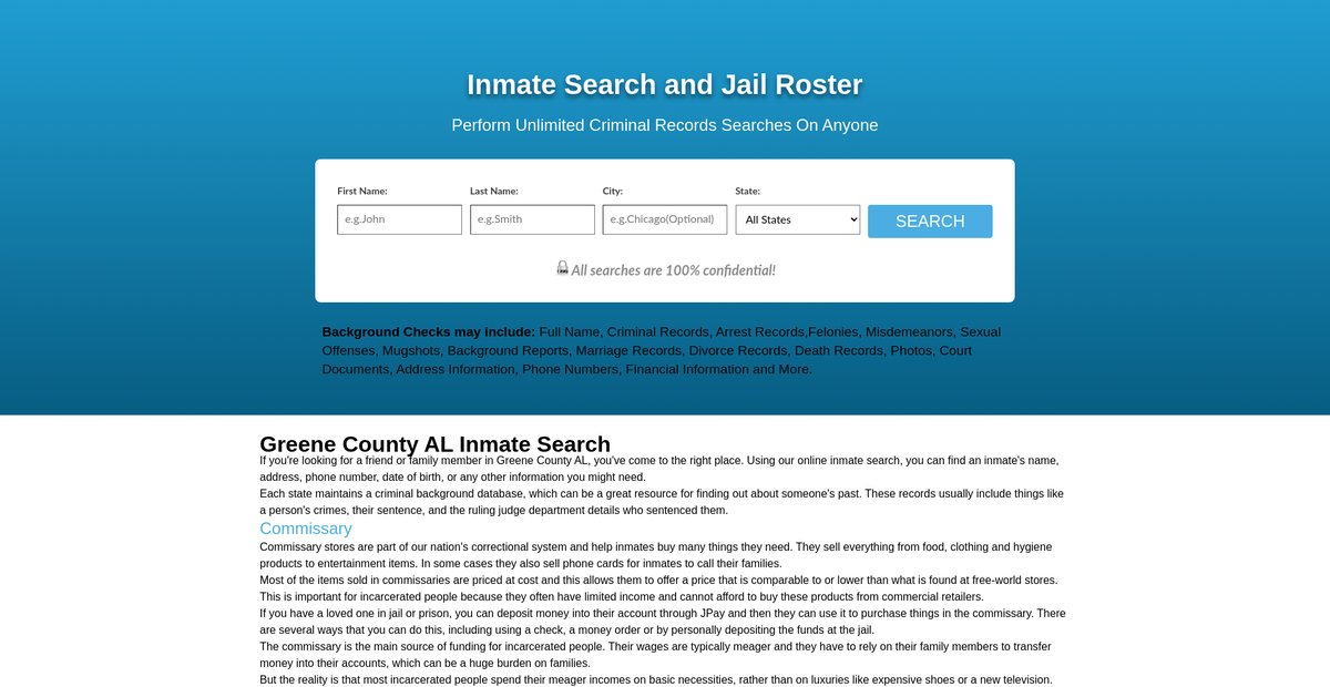 Preview of prisoninmatesearch.org
