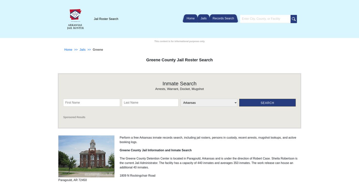 Preview of arkansasjailroster.com