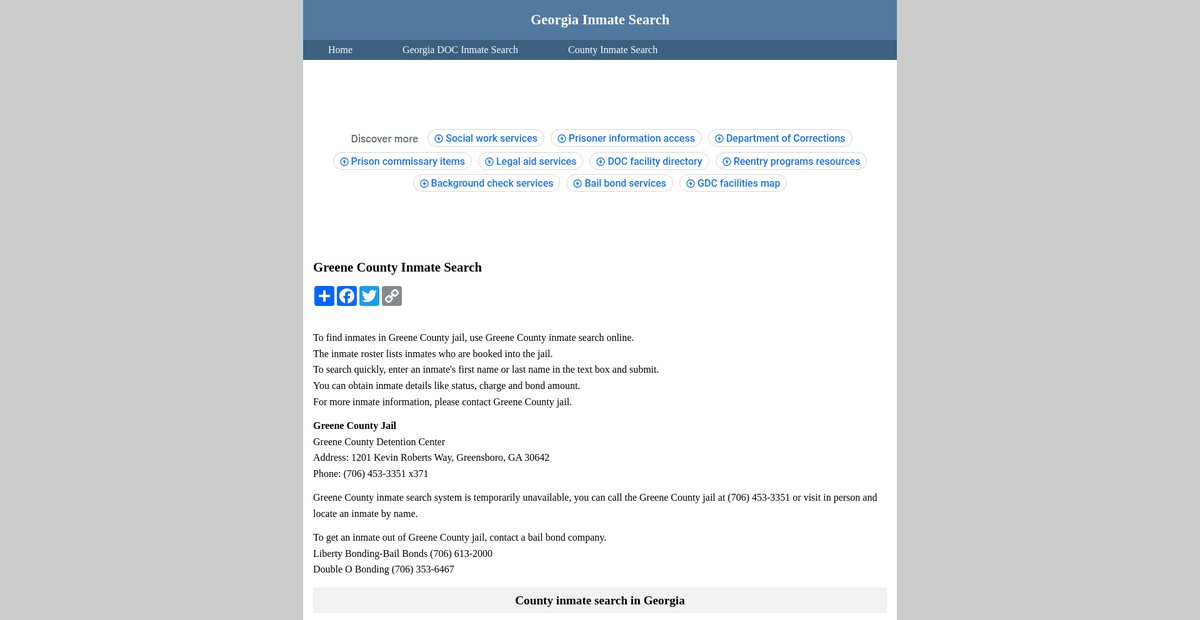 Preview of inmatesearchgeorgia.org