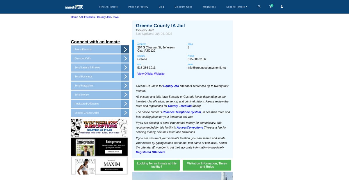 Preview of inmateaid.com