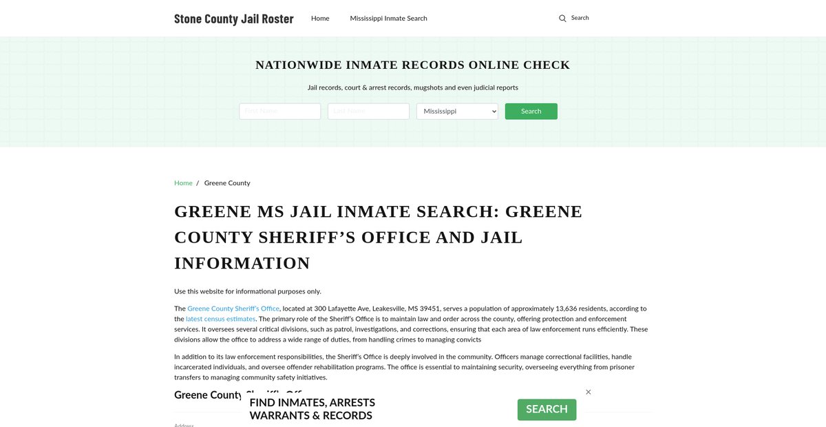 Preview of stonecountygov.com