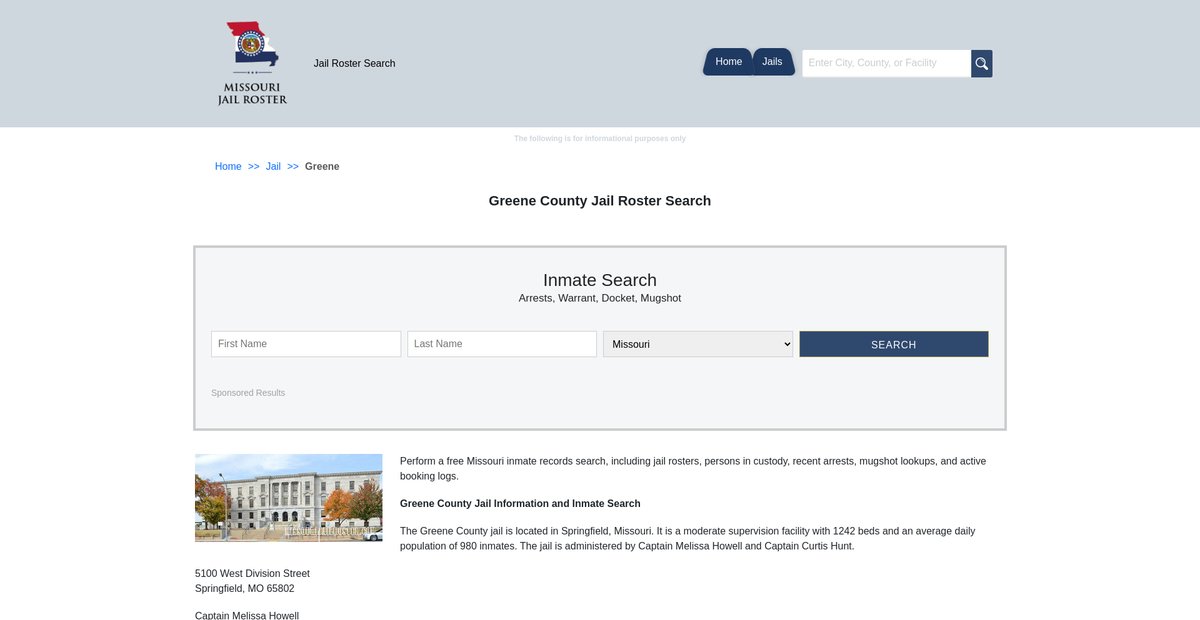 Preview of missourijailroster.com