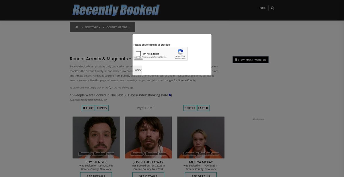 Preview of recentlybooked.com