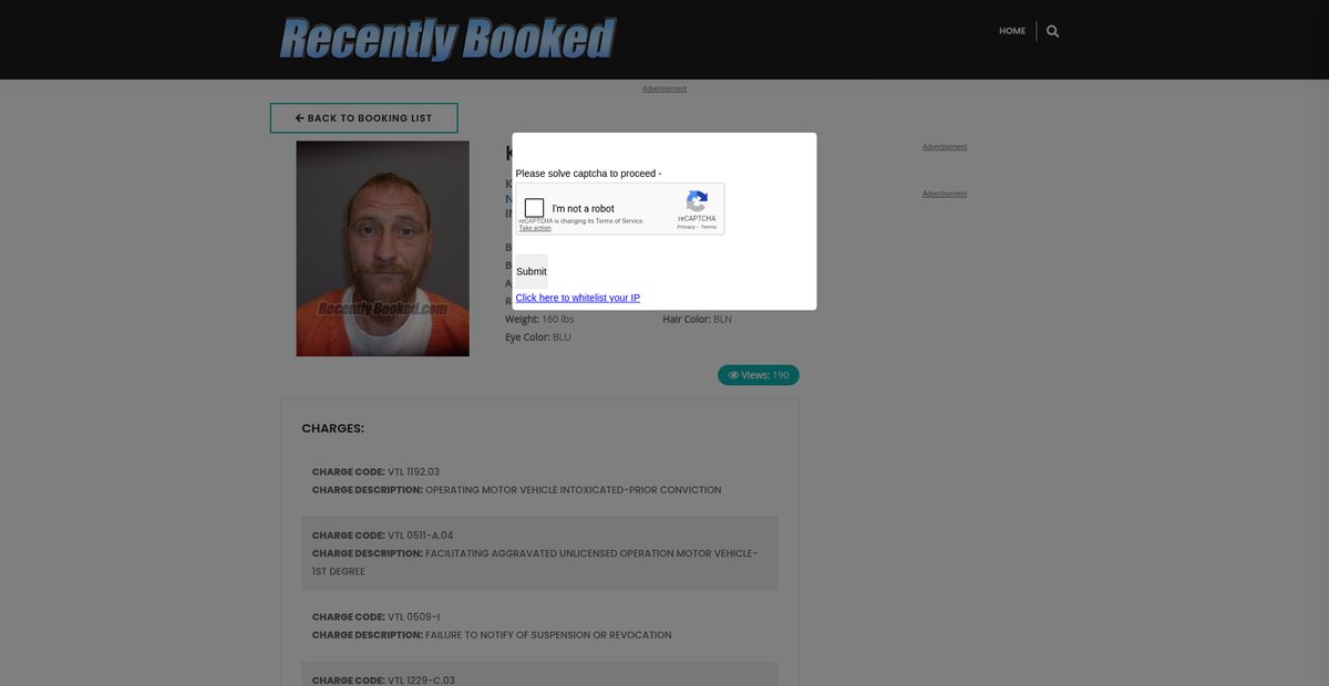 Preview of recentlybooked.com