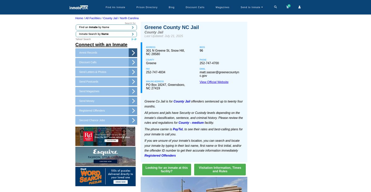 Preview of inmateaid.com