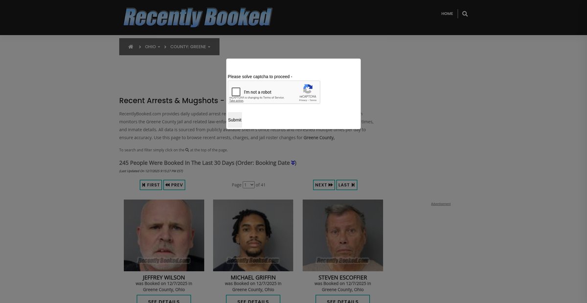 Preview of recentlybooked.com