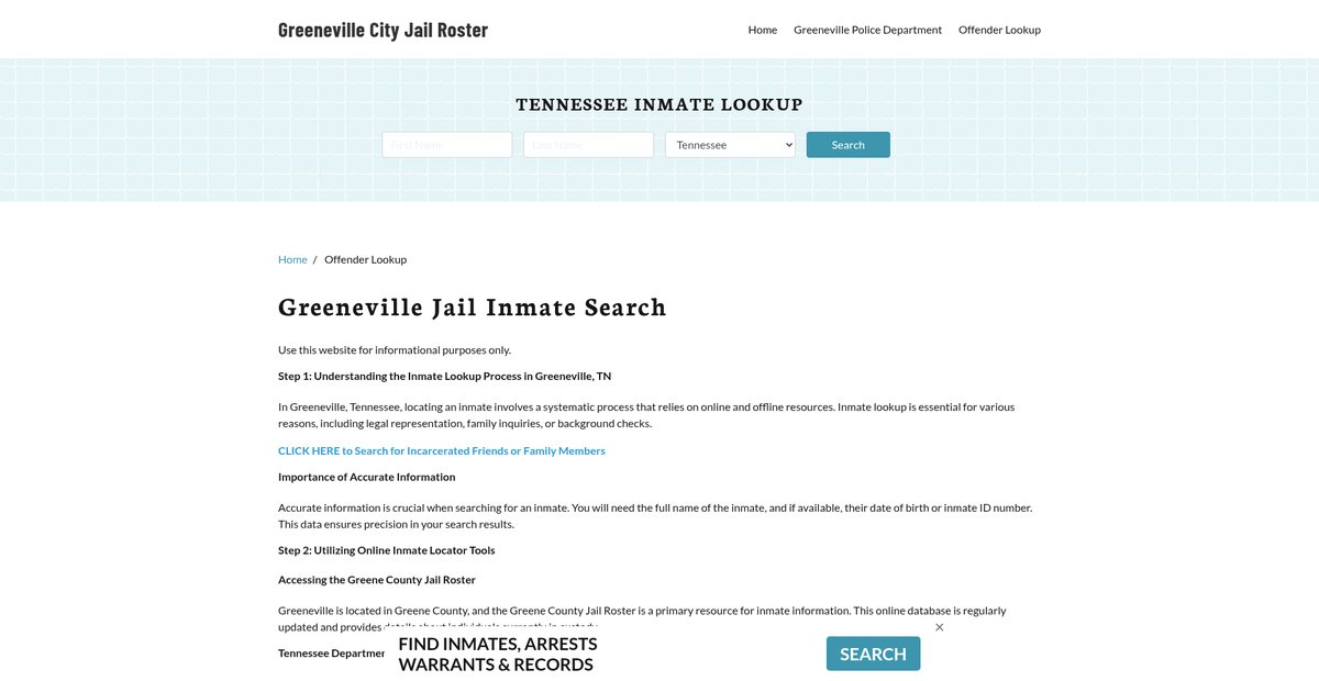 Preview of greenevillecityjail.org