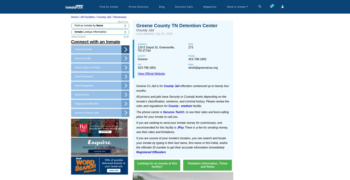 Preview of inmateaid.com
