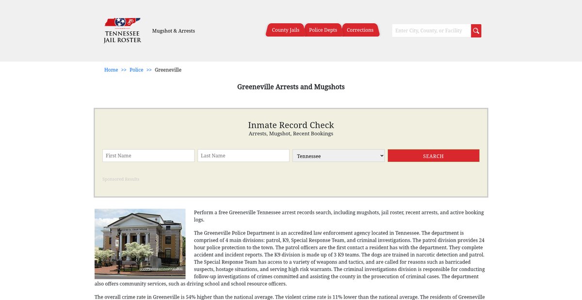 Preview of tennesseejailroster.com