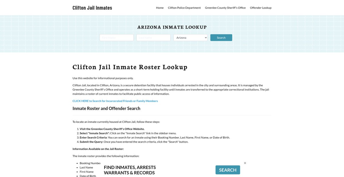 Preview of cliftonjail.org