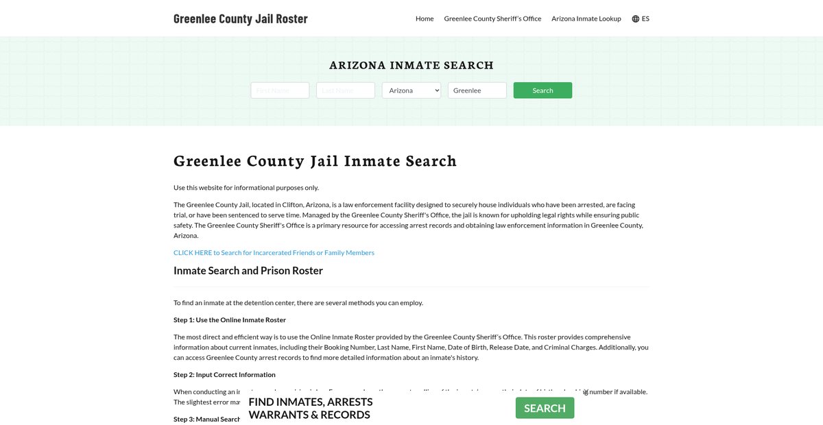 Preview of greenleecountyjail.org