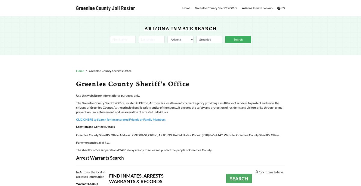 Preview of greenleecountyjail.org