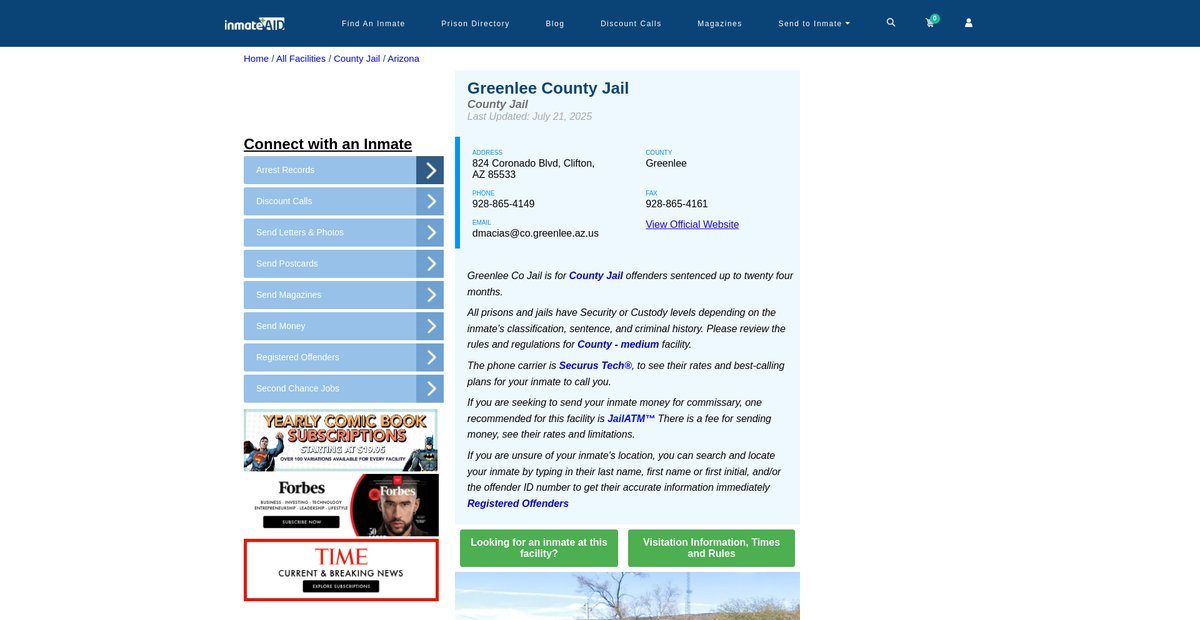 Preview of inmateaid.com