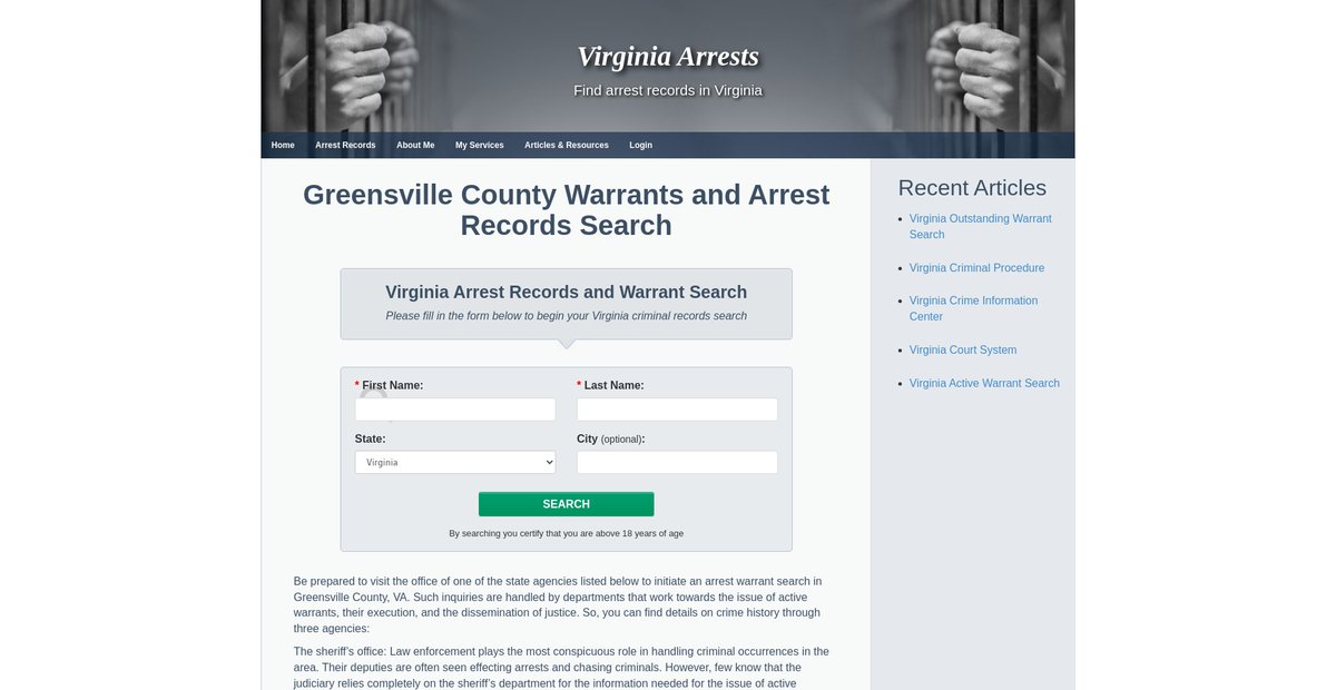 Preview of virginiaarrests.org