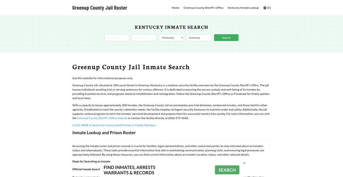 Preview of greenupcountyjail.org