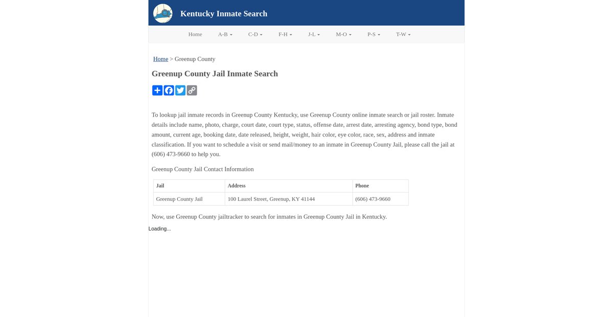 Preview of inmatesearchky.org