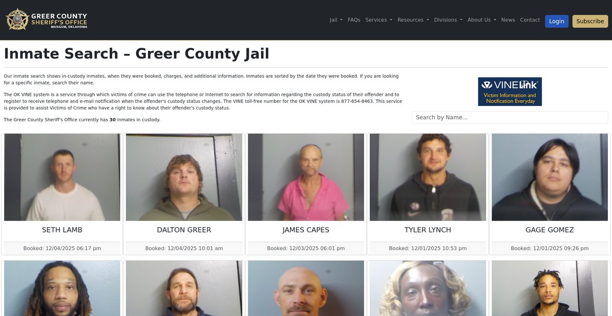 Preview of greercountysheriff.org