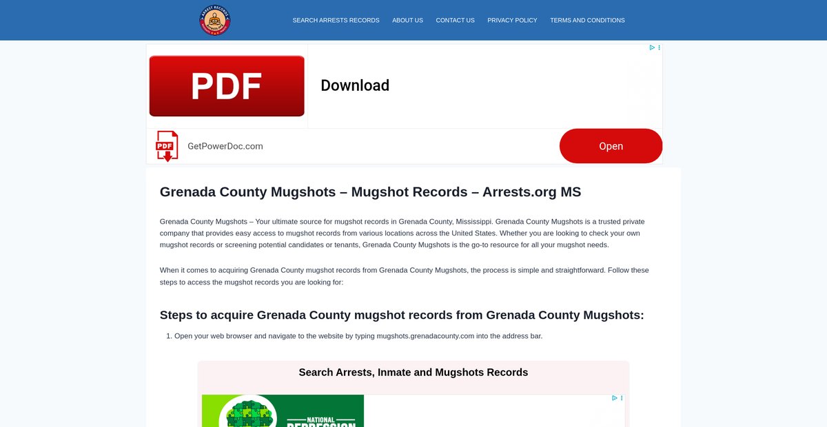 Preview of grenada-mugshots.arrests-org.com