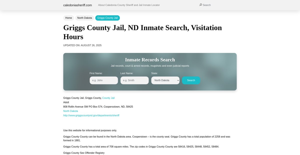 Preview of caledoniasheriff.com