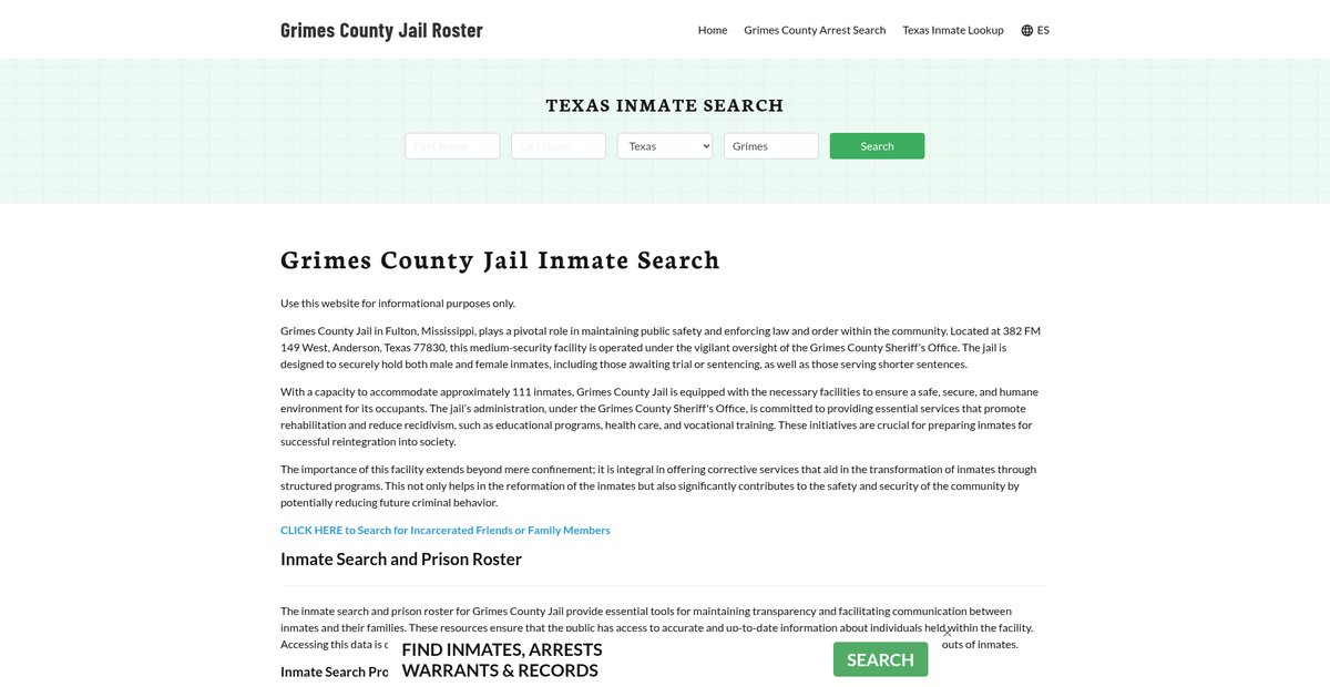 Preview of grimescountyjail.org