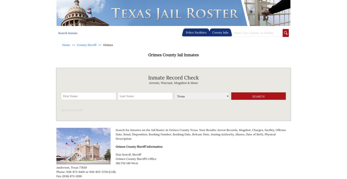 Preview of texasjailroster.com