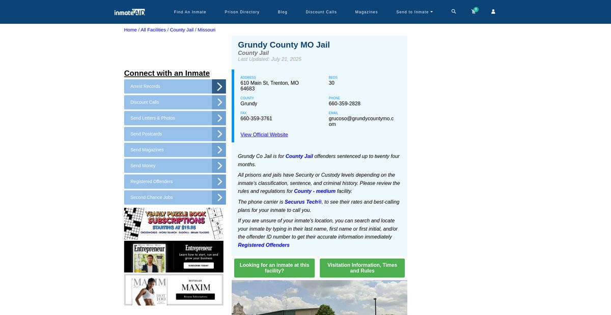 Preview of inmateaid.com