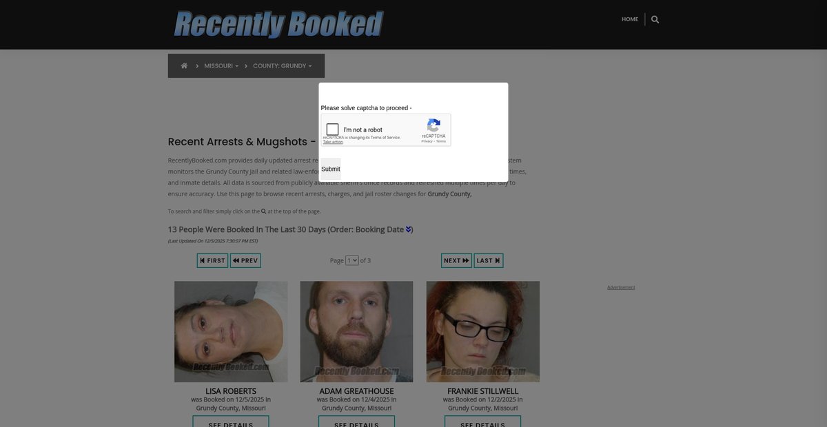 Preview of recentlybooked.com