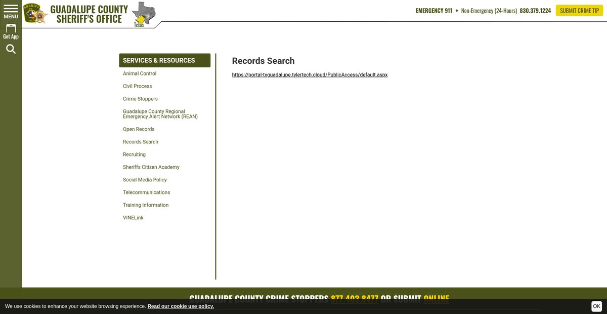 Preview of guadalupecountysherifftx.org