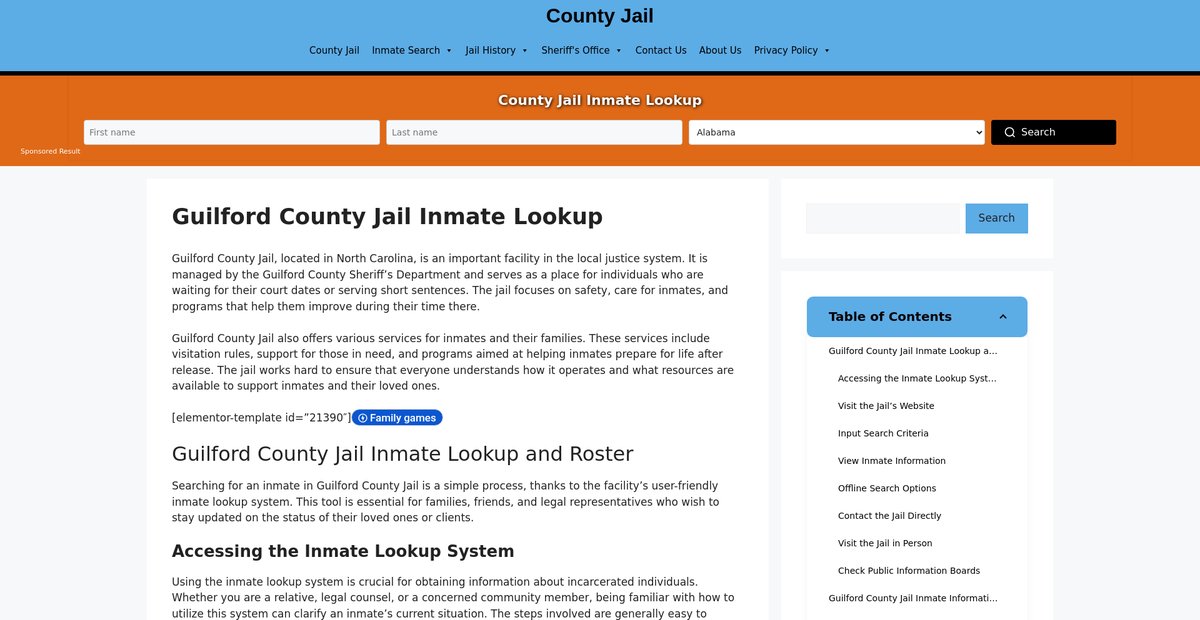 Preview of guilford.countyjail.org