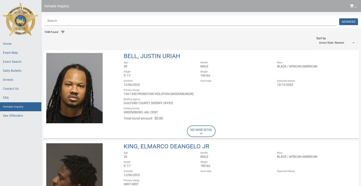 Preview of guilfordcountysheriff.policetocitizen.com