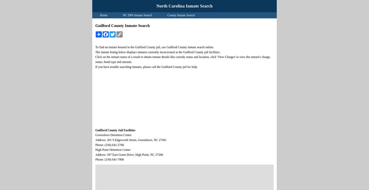 Preview of ncinmatesearch.org