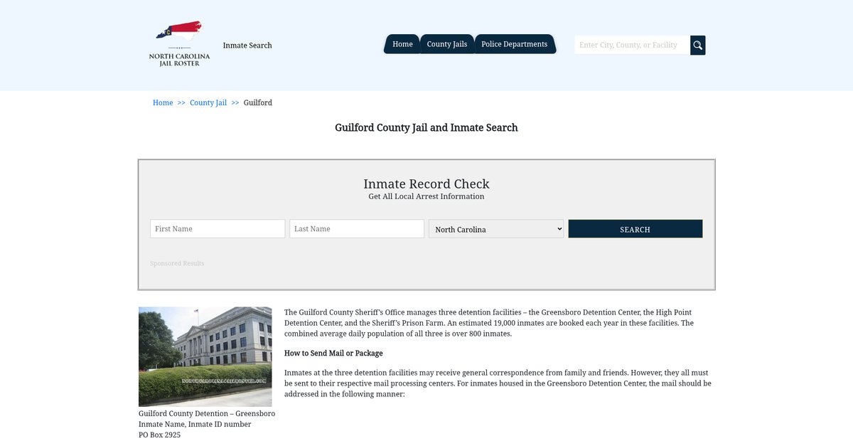 Preview of northcarolinajailroster.com