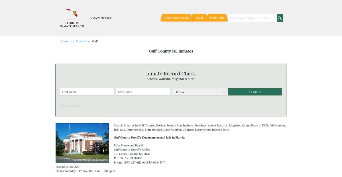 Preview of floridainmatesearch.net